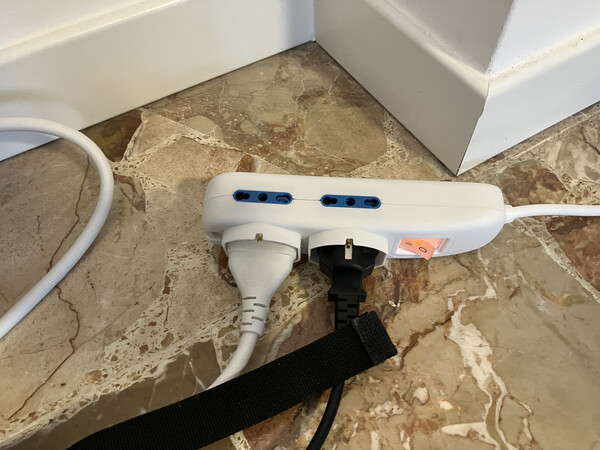 Power strips available in the apartment