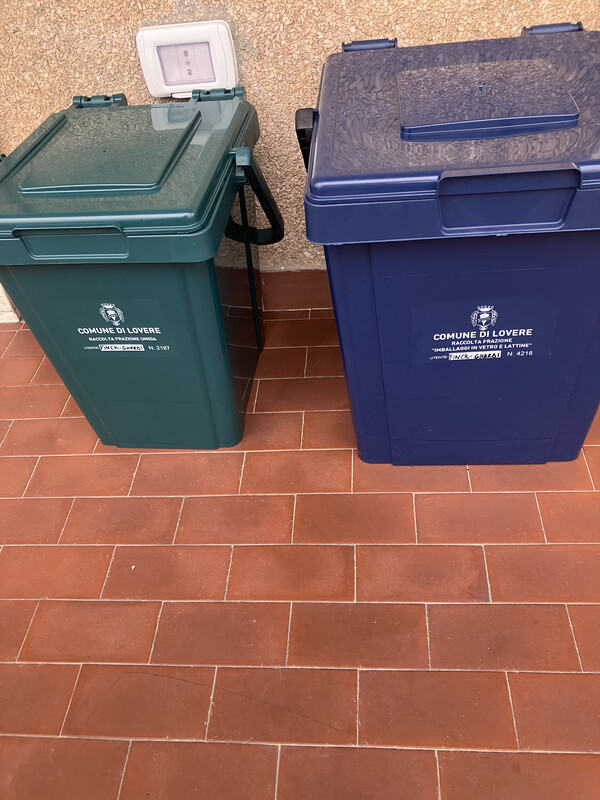 Official trash containers for recycling