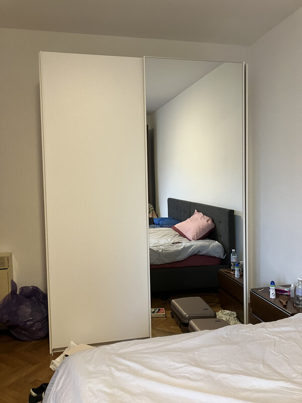 White wardrobe in the large room